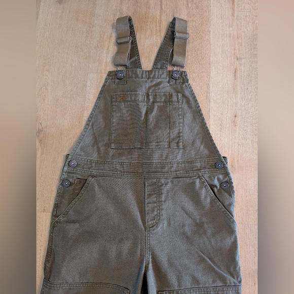 NWOT REI CO-OP TRAILSMITH womens utility double overalls sz 6 olive green hiking - Picture 7 of 13